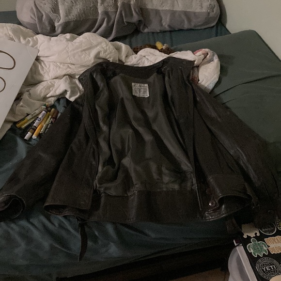 Saks Fifth Avenue leather jacket. Gently worn. - Picture 2 of 3